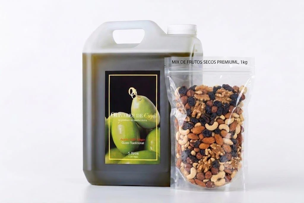 Combo N° 1 / Aceite de oliva 5 Lts y 1 Kg de Mix de Frutas secas